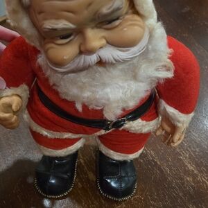 Jolly Red Santa Claus with Black Boots